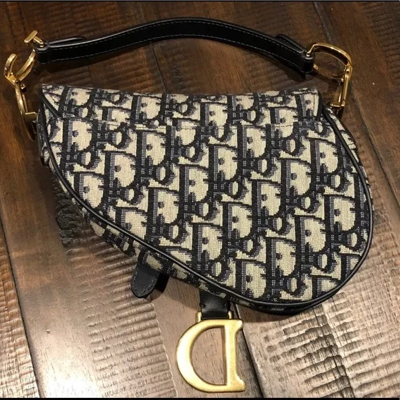 🛑SOLD🛑 Authentic Christian Dior Monogram Mini Blue Saddle Bag - Picture 3 of 8